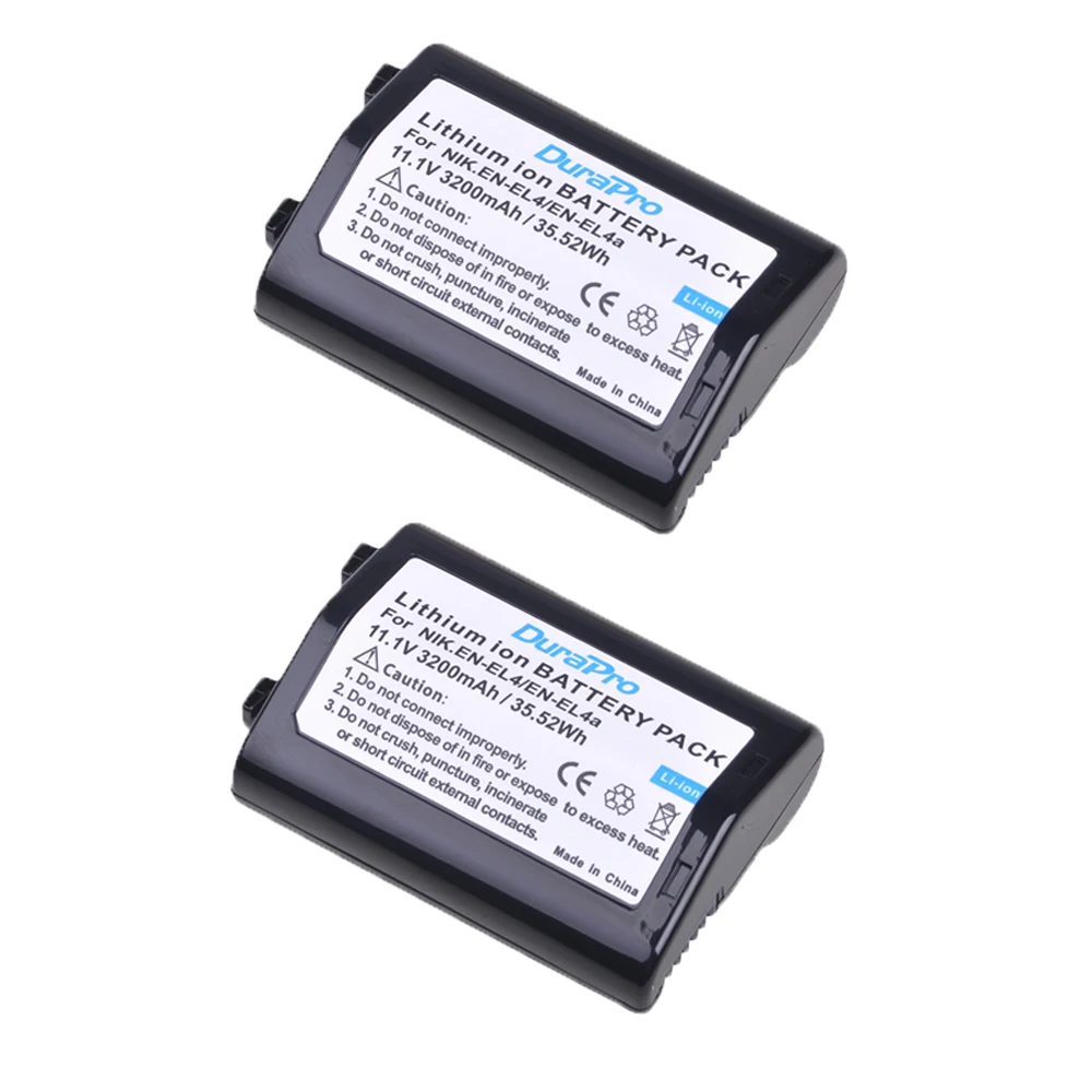2 шт. 3200 мАч EN EL4 EL4a ENEL4a аккумуляторная батарея для камеры Akku Nikon D2H D2Hs D2X D2Xs D3 D3S F6 MH 21