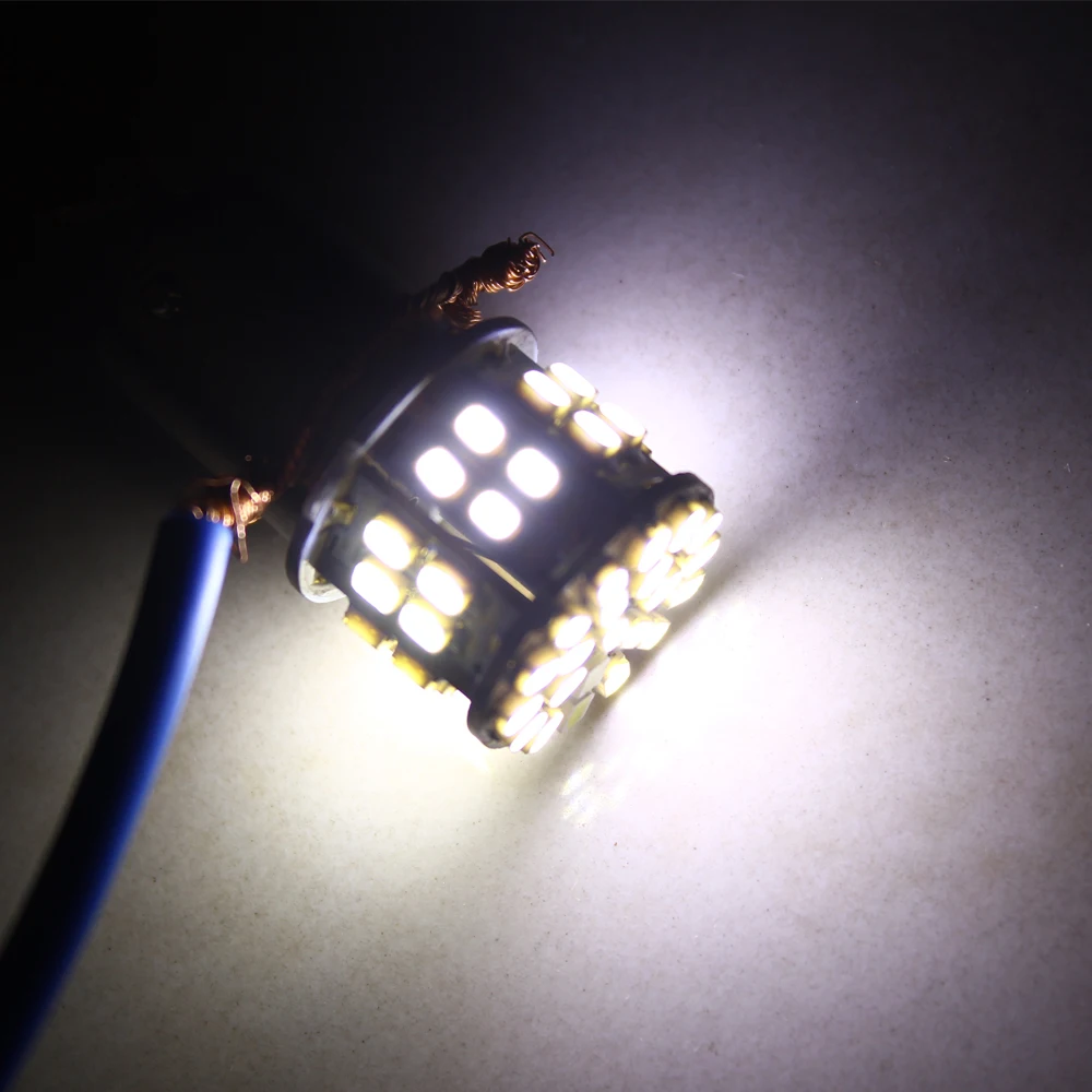 2 шт. Белый 1156 P21W Ba15s 50 1206SMD светодиодный стоп-сигнал заднего света 12 В | Автомобили