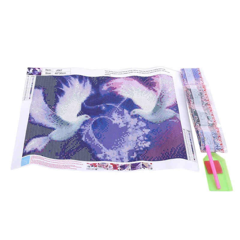 3D живопись штукатурка вышивка крестиком пара птица спальня гостиная