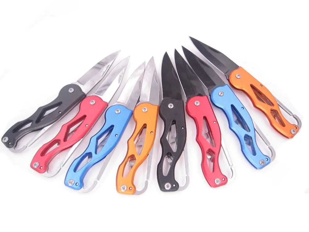 Сложите Нож оттяжку Карабин multi tool Pare лагерь клип Пакет Письмо Карманный открытый