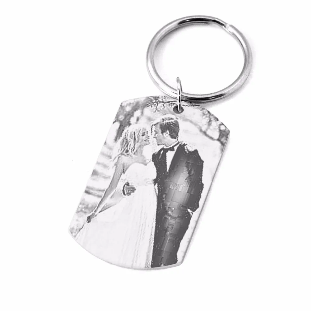 Пользовательские фото брелок, гравированные обе стороны брелок, Personalizd брелок для него, фото брелок для бойфренда, Daddy'sGift
