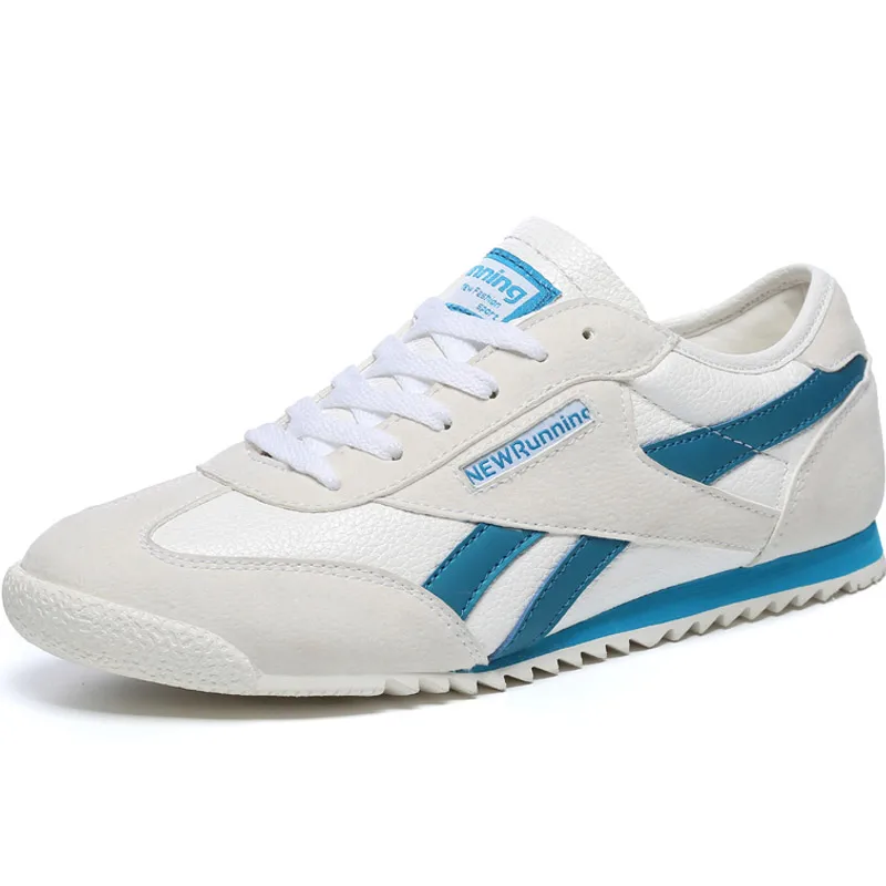 Темно-серые кожаные мужские Сникеры Сезон лето Для мужчин Спортивная обувь