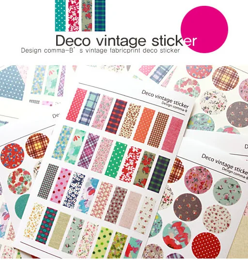 6 листов/лот деко в винтажном стиле с цветочным принтом бумажная наклейка для