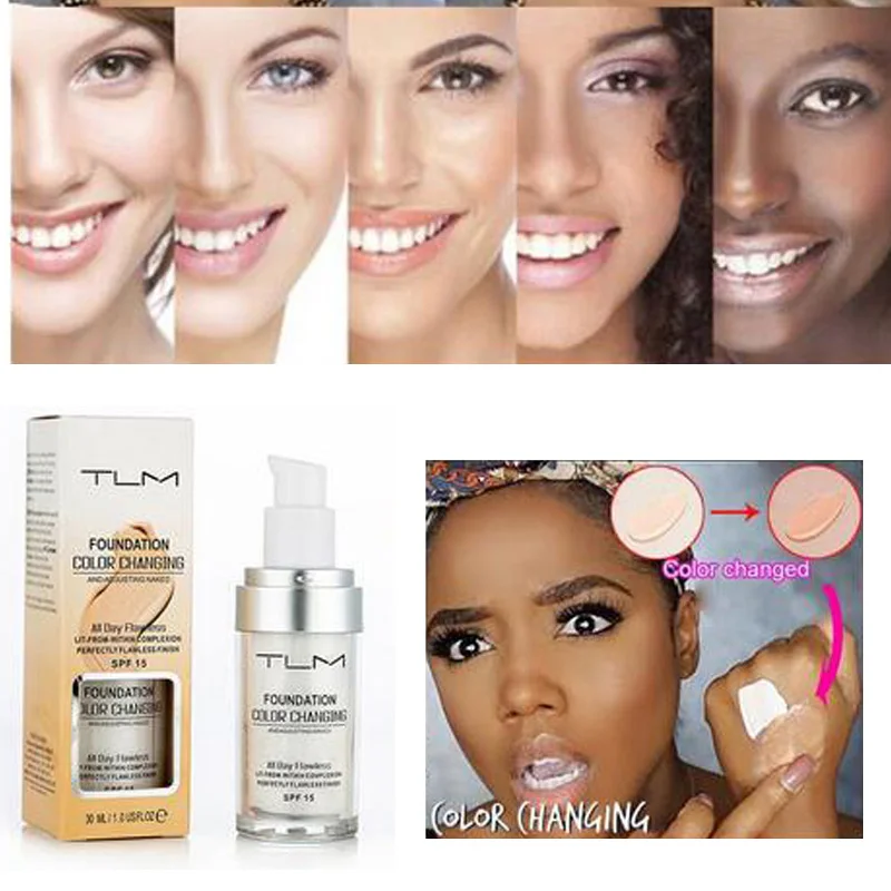 Moonbiffy TLM основа для макияжа меняющая тональный крем жидкое покрытие лица консилер