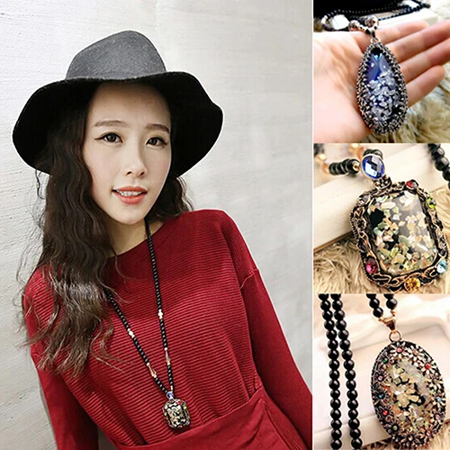 Ожерелье с кулоном из искусственного опала 6T17 7FD3 BEAF|sweater chain|pendant necklacenecklace chain |