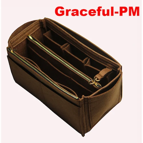Graceful-PM Neverfull Speedy эксклюзивная настраиваемая сумка-Органайзер из войлока, сумка-Органайзер(w/съемный карман на молнии), вставка для подгузников - Цвет: Graceful-PM