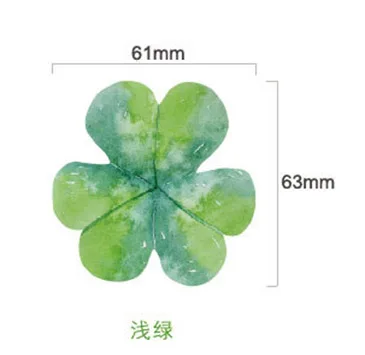 Light green leaf Милый кавайный акварельный бумажный липкий блокнот для заметок креативный кленовый лист Post It Note для детей, студентов, подарок, канцелярские принадлежности для офиса и школы - Color: Light green leaf