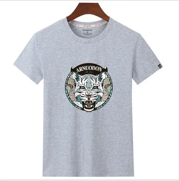 Новая мужская Модная хлопковая футболка с коротким рукавом для лета 2019