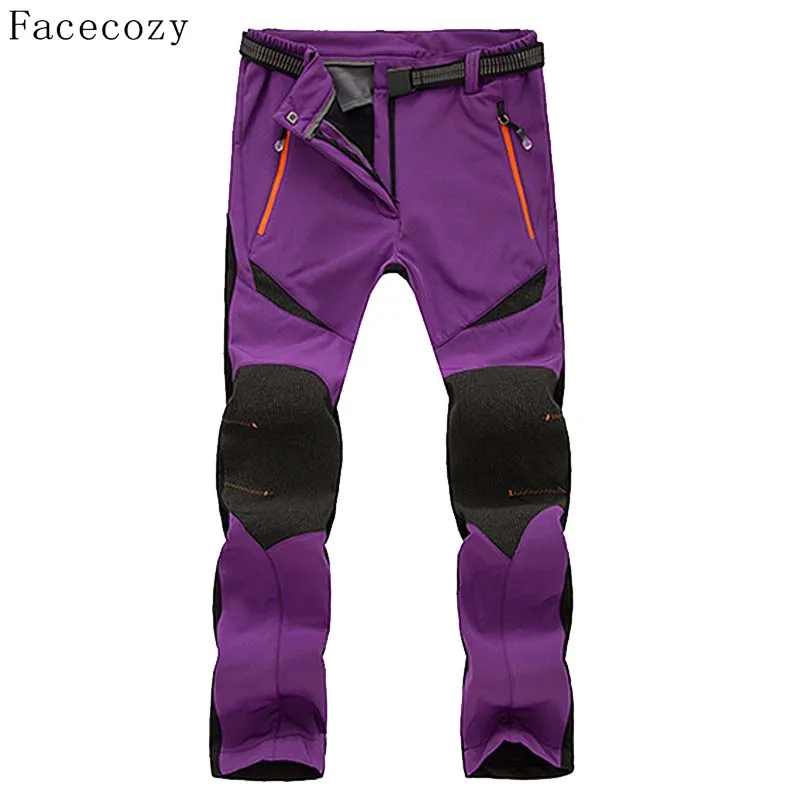 Facecozy женские Походные штаны зимние уличные спортивные флисовые для кемпинга