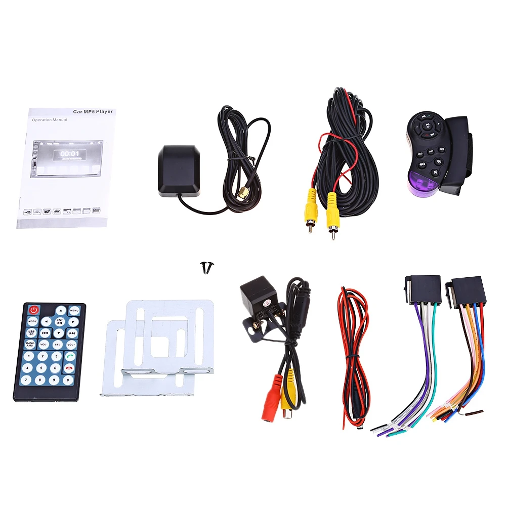 Автомагнитола с сенсорным экраном 7 дюймов и камерой заднего вида Bluetooth FM GPS