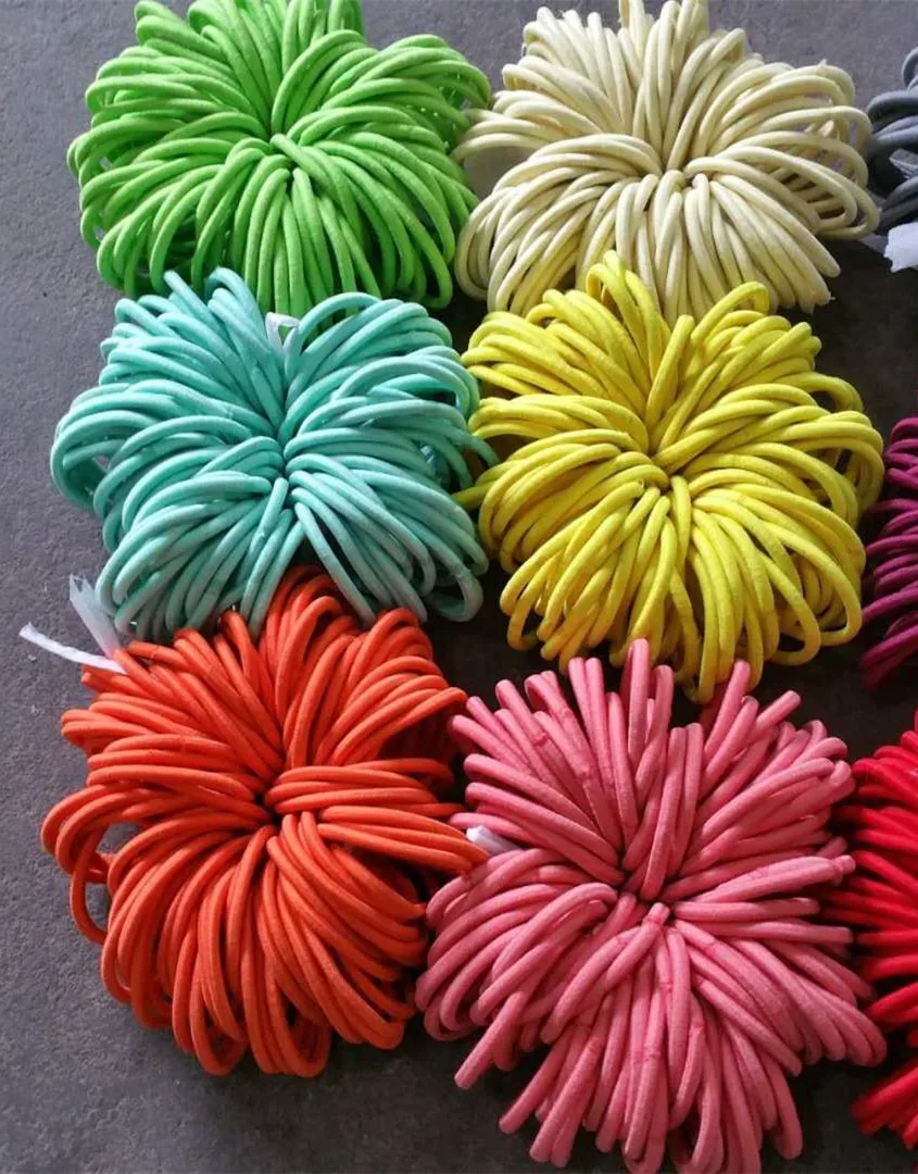 Эластичные резинки для волос 4 мм 5000 шт. смешанные цвета длина 14 см|ponio| |