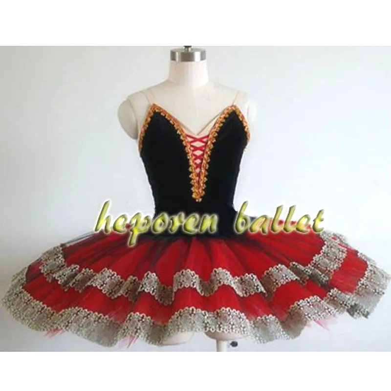High Quality Professional Customized Esmeralda Black Red Ballet Dresses Don Quixote Role Organza Tulle Tutus HB199 | Тематическая