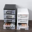 4-уровневый Настольный ящик для хранения, прозрачный пластиковый мини-органайзер для хранения косметики, офисный Настольный органайзер, ящик