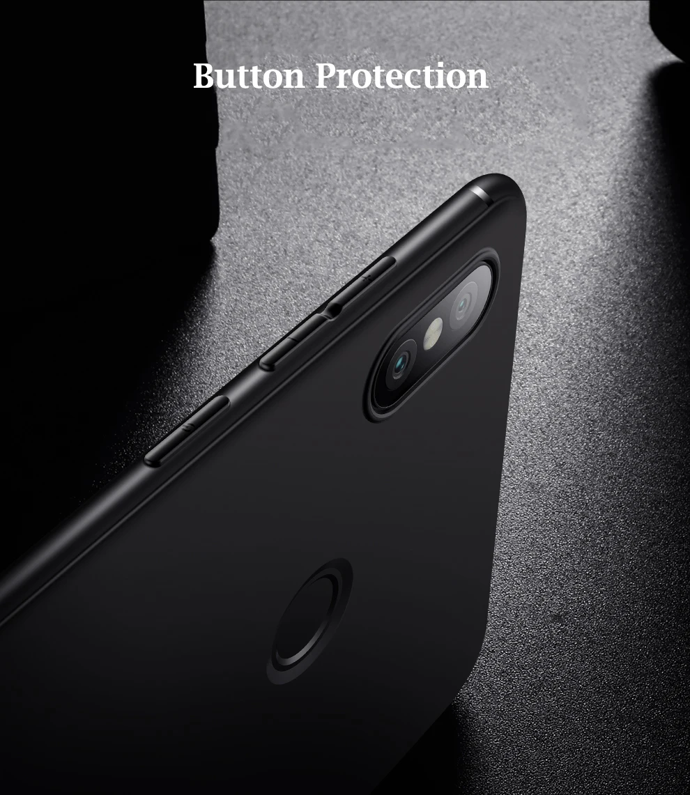 HereCase For Xiaomi Redmi Note 6 Pro Case Simple Slim Matte Soft Silicone Back Cover 5 Note6 Phone Cases |