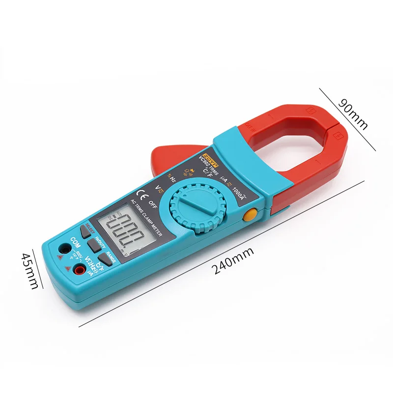 VC903 VC902 True RMS Цифровой токоизмерительный клещи Ток переменного / постоянного тока Автоматический диапазон Сопротивление емкости Высокоточный мультиметр