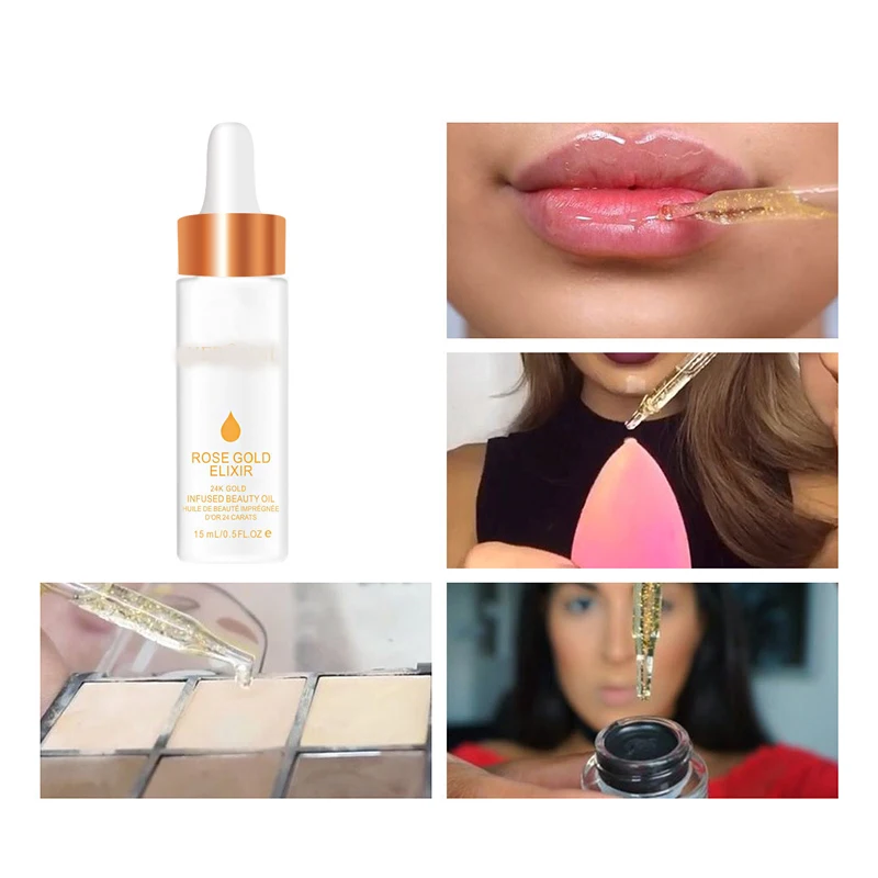 Основа грунтовки для лица 24 К золото насыщенная витаминами А косметическое масло