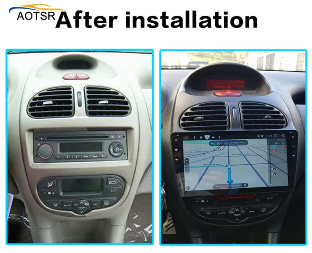 2 Din Android 10 GPS навигатор плеер для Peugeot 206 радио 2002 2003 2004 2005 2006 2007 2016 автомобильное