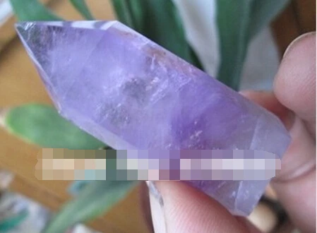 WBY---324+++NATURAL AMETHYST QUARTZ CRYSTAL WAND POINT HEALING | Дом и сад