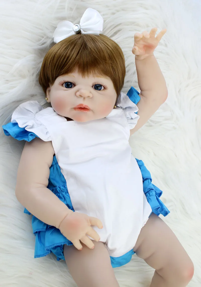 Npkколлекция 22 &quotполный Силиконовый Reborn baby girl 55 см реалистичные Новорожденные