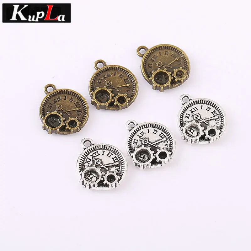 Vintage Metal Small Clock Charms Classic Fashion DIY Handmade Accesorios Pendant for Jewelry Making C6309 | Украшения и