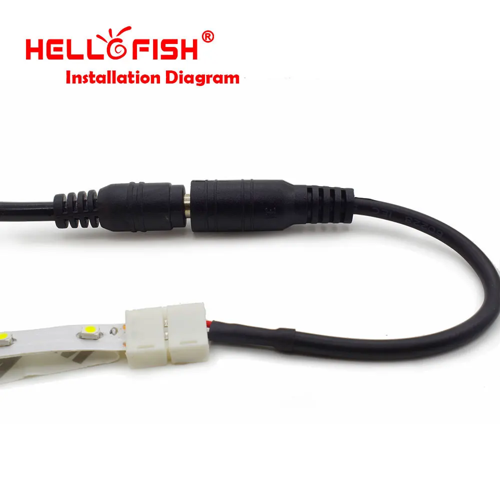Hello рыбы Женский DC Power Plug Быстрый разъем пайки Разъем для 3528 Бесплатная доставка |