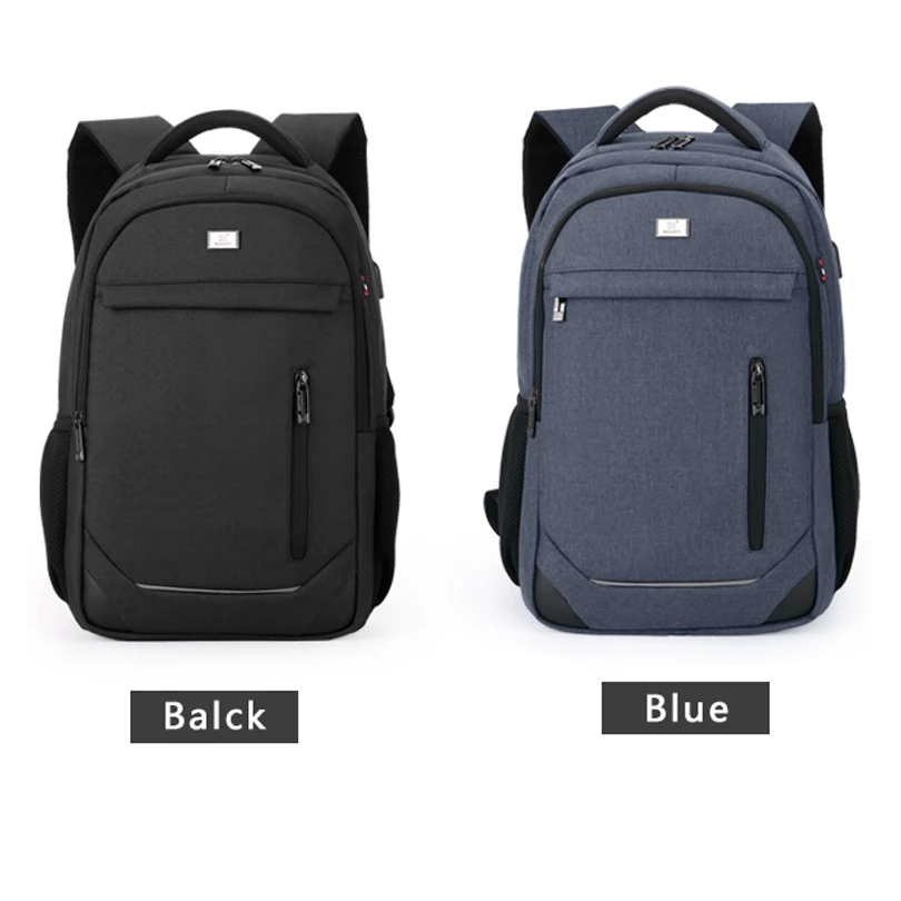 Новинка 2019 мужской рюкзак из водонепроницаемого материала Оксфорд однотонный