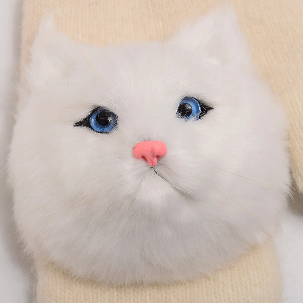 Зимние женские теплые рукавицы мультфильмы милые панды кошки Deco перчатки