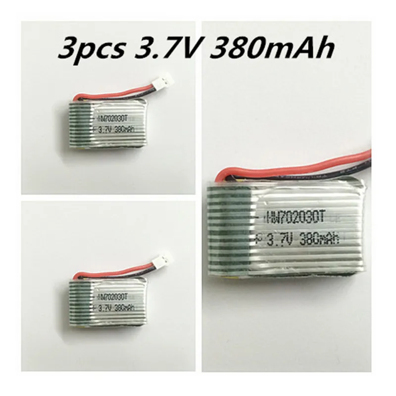 Литий-полимерный аккумулятор 3 7 в 380 мАч для Hubsan H107C H107L H107 U816 U816A V252 Syma X11 X11C