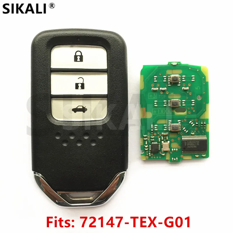 Смарт ключ SIKALI с дистанционным управлением подходит для Honda 72147 TEX G01 Car City Jazz XRV Venzel