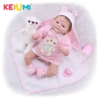 Реалистичная мохеровая Кукла Реборн, тканевый комбинезон с настоящими прикосновениями, этническая кукла, детская игрушка, голубой медведь, подарки на день рождения ребенка