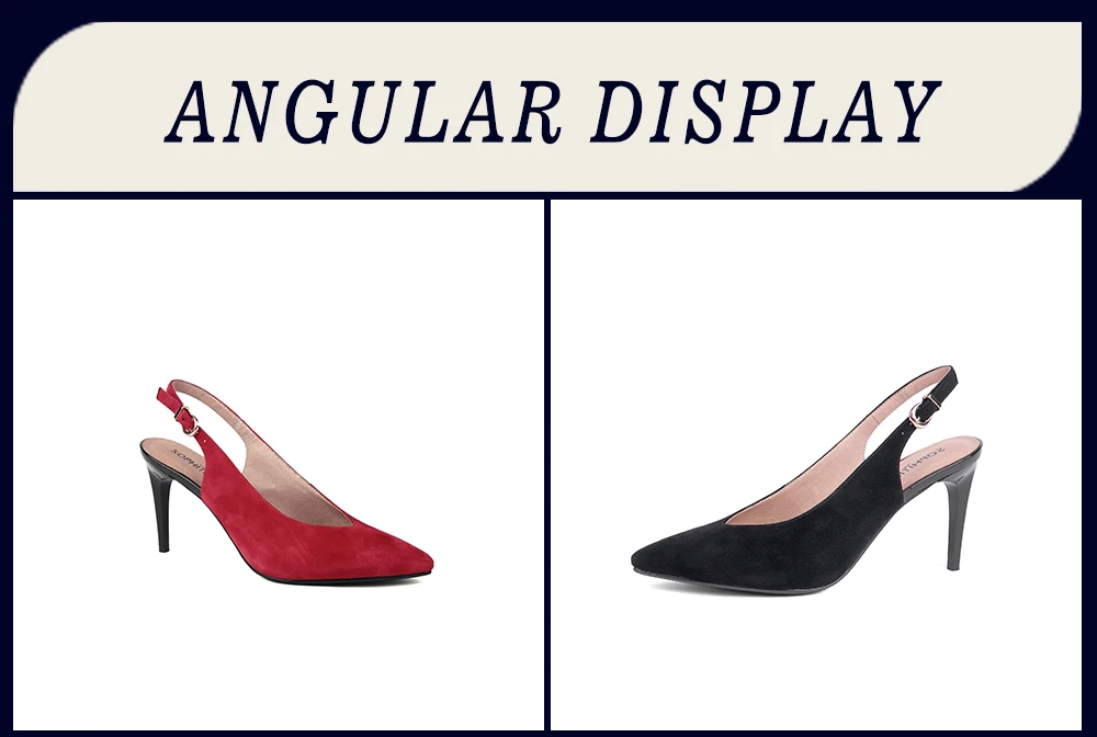 SOPHITINA Comfortable Kid Suede Sandals Fashion Shallow Sexy Pointed Toe Shoes New Hot Sale High Thin Heel Women's Sandals SC139
