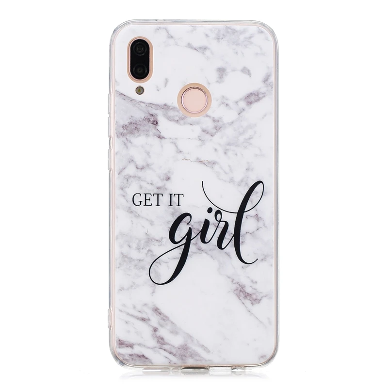 For Huawei P20 lite Case Silicone Soft TPU Back Cover Fundas Marble Girl Love Word Coque P 20 Capas |