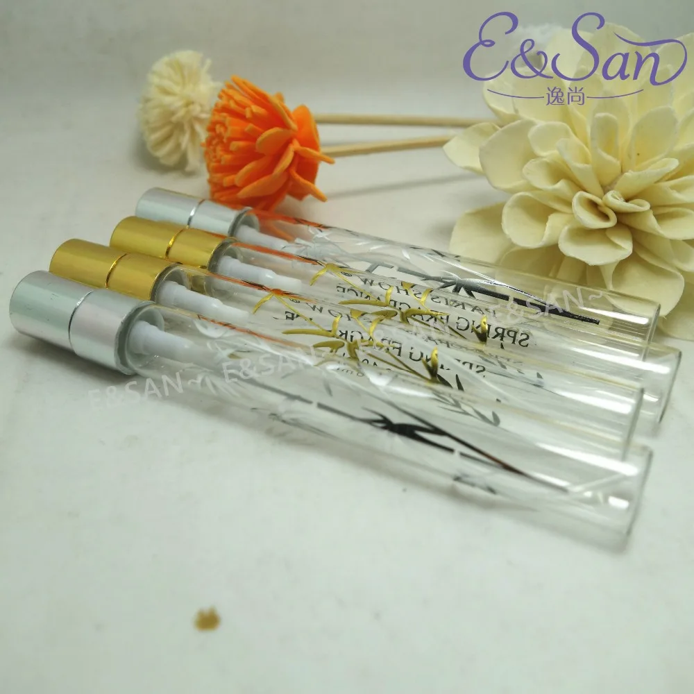 

LG01TJ-10ML trombone straight round bronzing glass empty perfume spray bottle dispensing tube 100pcs/lot