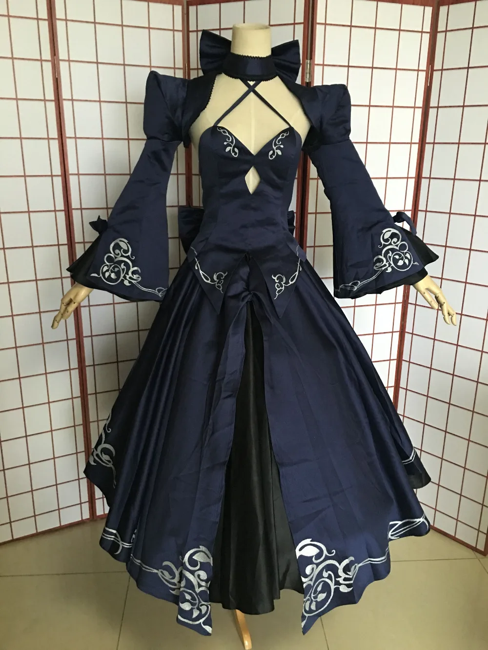 Костюм для косплея CUS альтер саблей костюм Fate Stay Night Arturia черное платье полный