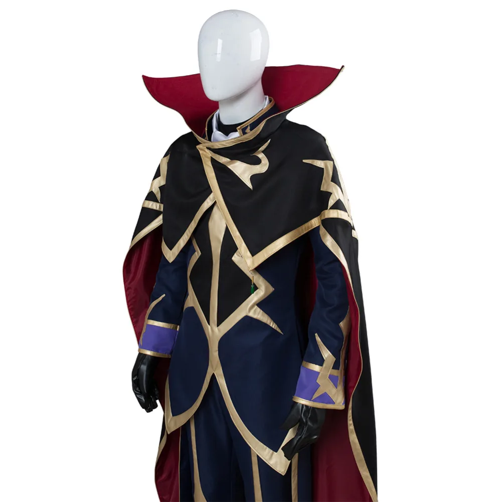 Аниме код GEASS Lelouch of the Rebellion Косплей Lelouch Lamperouge Косплей Костюм Хэллоуин Карнавал Униформа на заказ