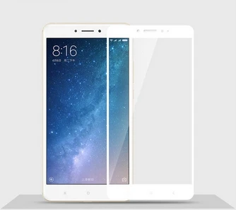 Mofi полное покрытие закаленное стекло для Xiaomi Mi MAX 2 6,4" экран протектор Анти-взрыв анти-царапин защитная пленка - Цвет: white