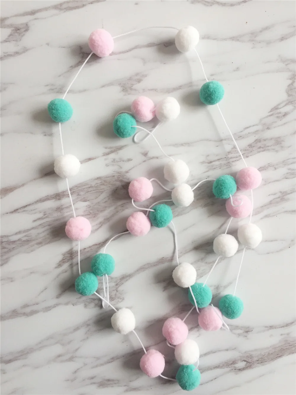 2 м DIY Macaron цвет волос шар Декор баннер Детская комната украшения баннер бамперы для постельных принадлежностей вечерние Флаги дети девочки декор комнаты