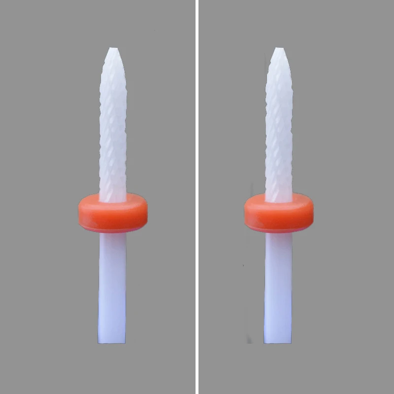 

2pcs White Ceramic Nail Drill Bit - Under Nail Cleaner Bit -F