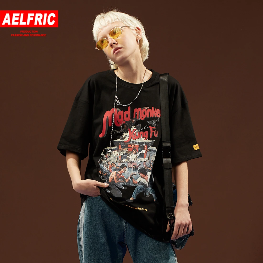 Aelfric Harajuku Мужская и женская футболка в японском стиле для баскетбола креативная