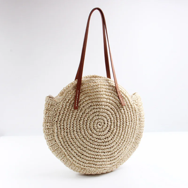 2018 NEW Round Straw Bag Women Crossbody Summer Woven Messenger Bags Lady Handmade Rattan Handbag Bolsos Mujor | Багаж и сумки