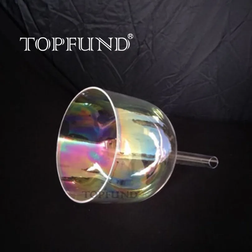 Прозрачная Поющая чакра с прозрачной ручкой Note|bowl singing|bowl crystalbowl light |