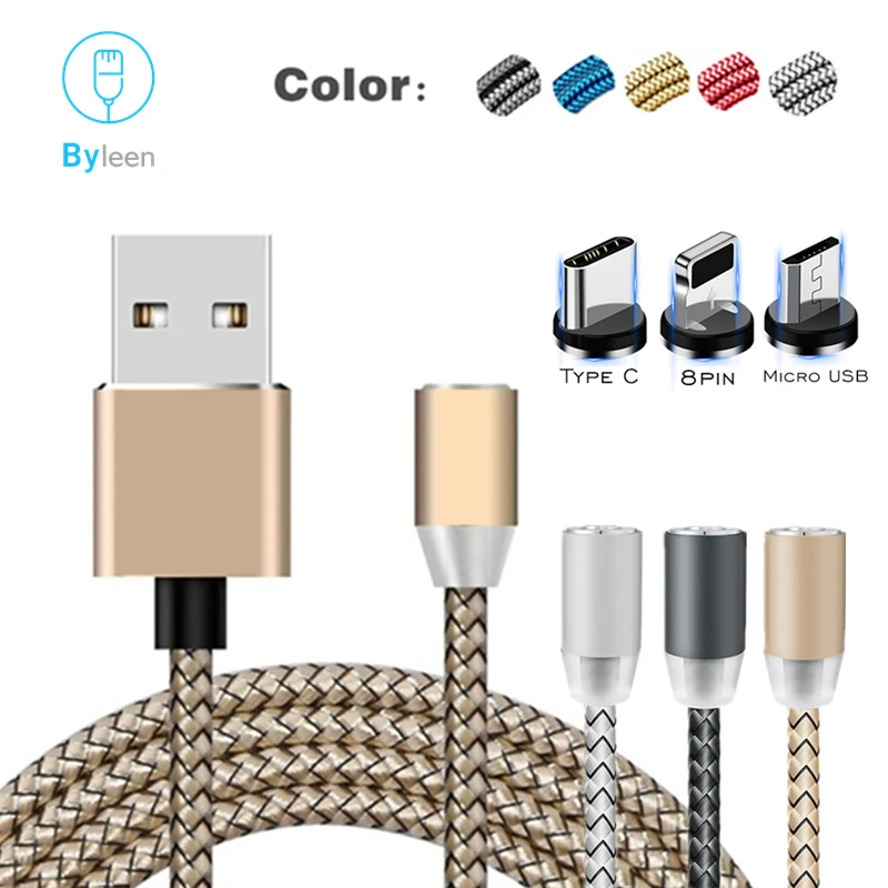 Магнитный зарядный кабель USB Type C 5 контактов 360 градусов 1 м|Кабели для мобильных