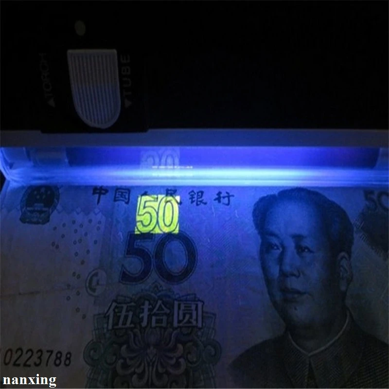 Мини детектор поддельный купюр с ручкой счет фонариком карманный купюр|mini 2|mini