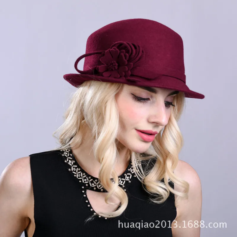 Женская шерстяная шапка Fedoras осенне зимняя купольная для девочек женская новая