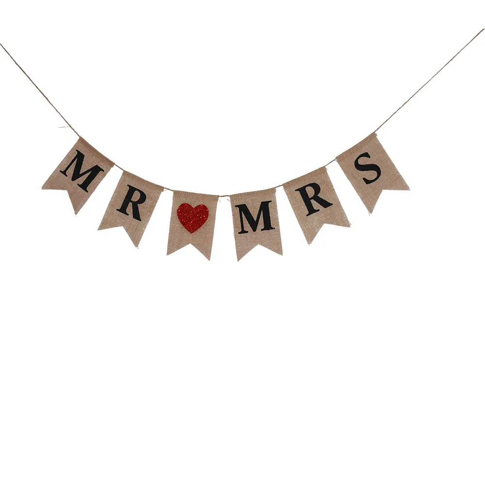 3 шт. свадебные флажки с надписью Mr Mrs | Дом и сад