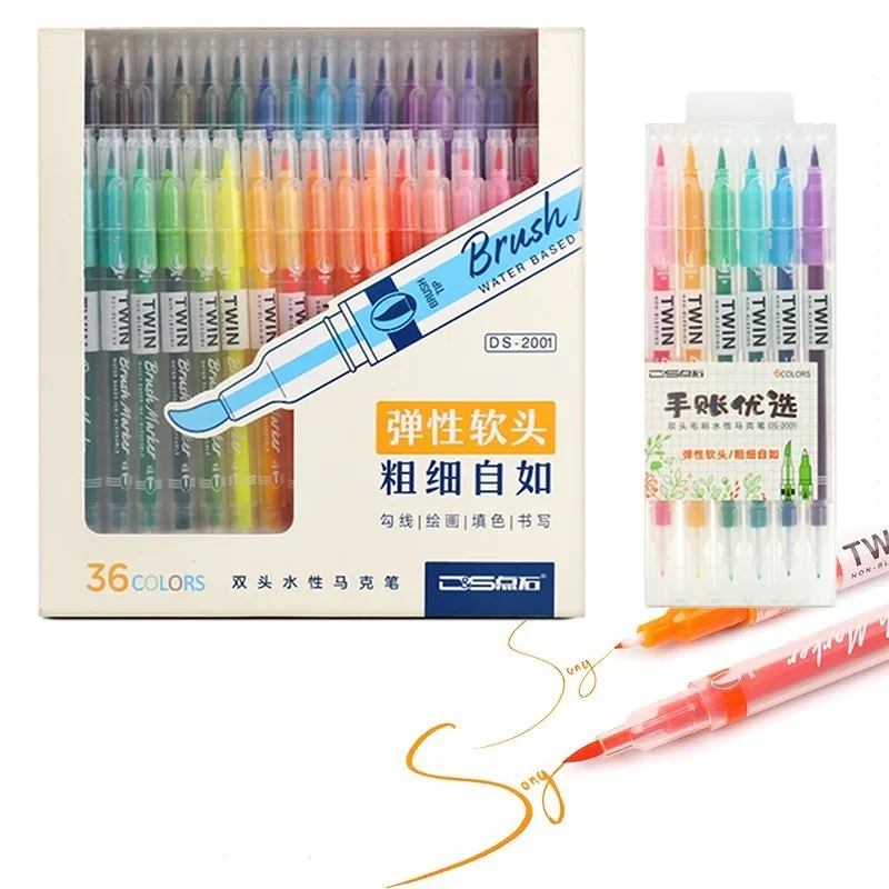 Каллиграфия красками dainayw 6/12/24/36 маркеры для рисования акварельные ручки