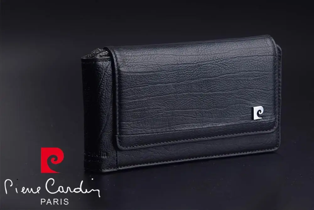 Для samsung Galaxy S10 S9 S8 Plus S10e S7 S6 Edge Pierre Cardin подвесной ремень из натуральной кожи Lite Универсальный - Цвет: Black