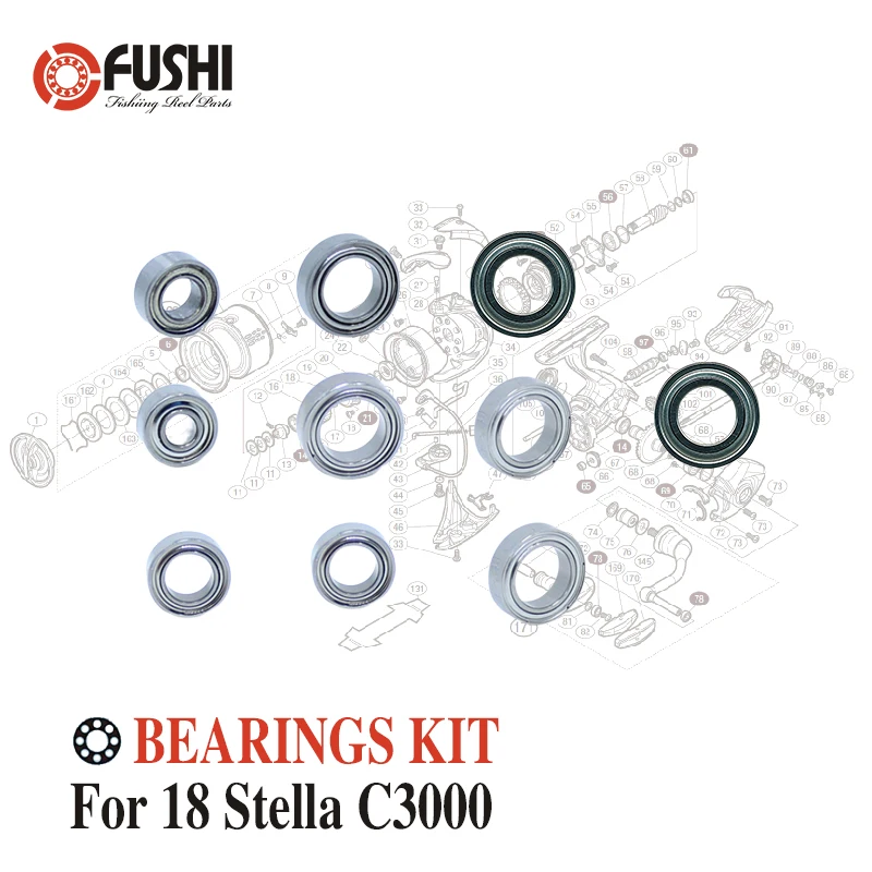 Рыболовная катушка из нержавеющей стали набор шарикоподшипников для Shimano 18 Stella