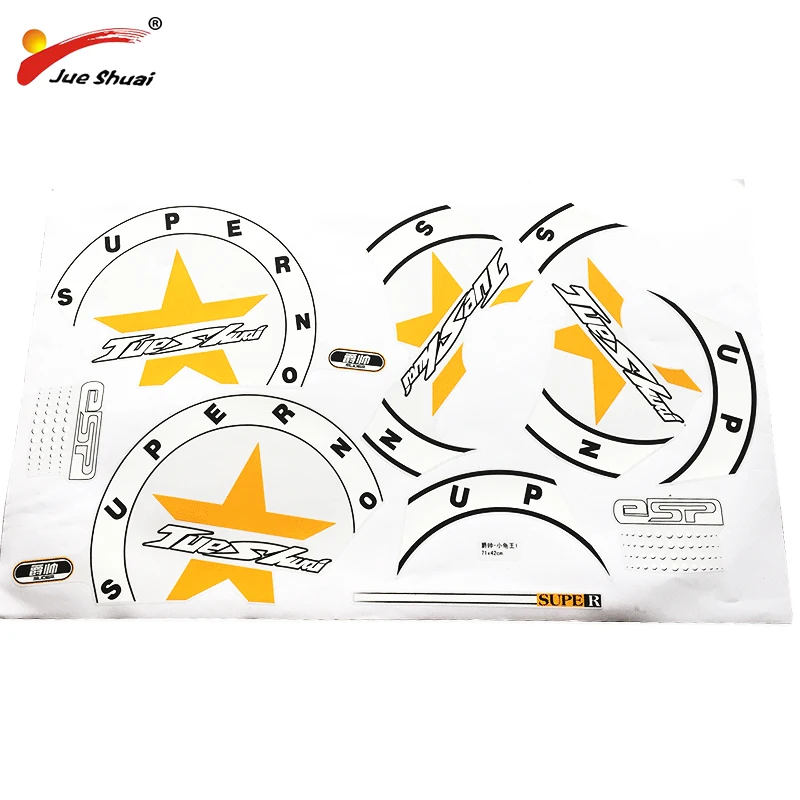 JS Yellow Stars фигурки дорожного велосипеда стикеры MTB Защитная Наклейка рама лента