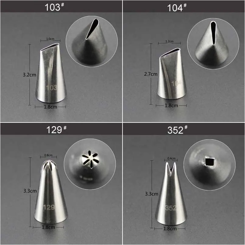 Маленькие Насадки для украшения кондитерских изделий из нержавеющей стали